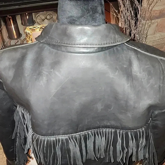 California Creations Leather Fringe Jacket - Picture 5 of 11